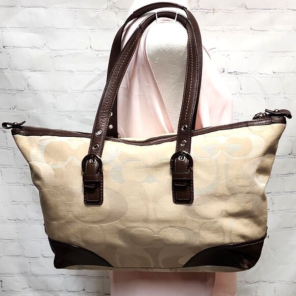 Coach Canvas Convertible Tote - Picture 1 of 14